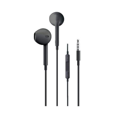 Auriculares / micrófono negro / jack 3.5mm / todo tipo oídos / protección sudor