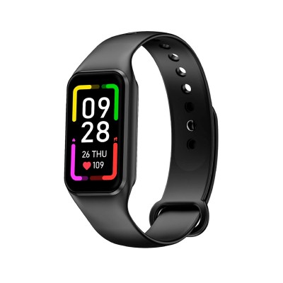 Pulsera actividad blackview sumergible / negra / 1.47'' HD / 24 modos deportivos vista ladeado