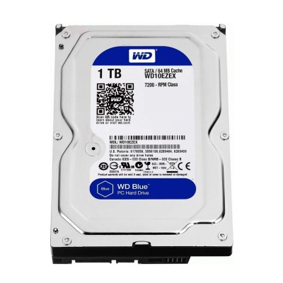 Disco duro 3,5'' WD interno hdd sata 1TB 3,5 pulgadas / DDR3 SDRAM / 7200 RPM / DC 12V vista frente