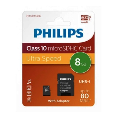 Tarjeta MicroSD Philips 8GB class10 / FAT 32