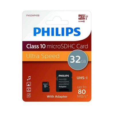 Tarjeta MicroSD Philips 32GB class10 / FAT 32