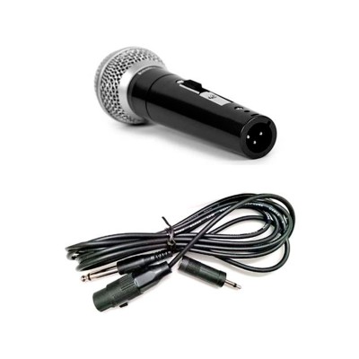 Microfono dinamico karaoke kooltech jack 6.5mm-3.5mm / cable 3 metros