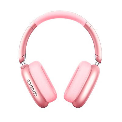 Cascos diadema inalambricos MAX 10 / 30 horas uso / bluetooth 5.3 / diseño ergonomico rosa