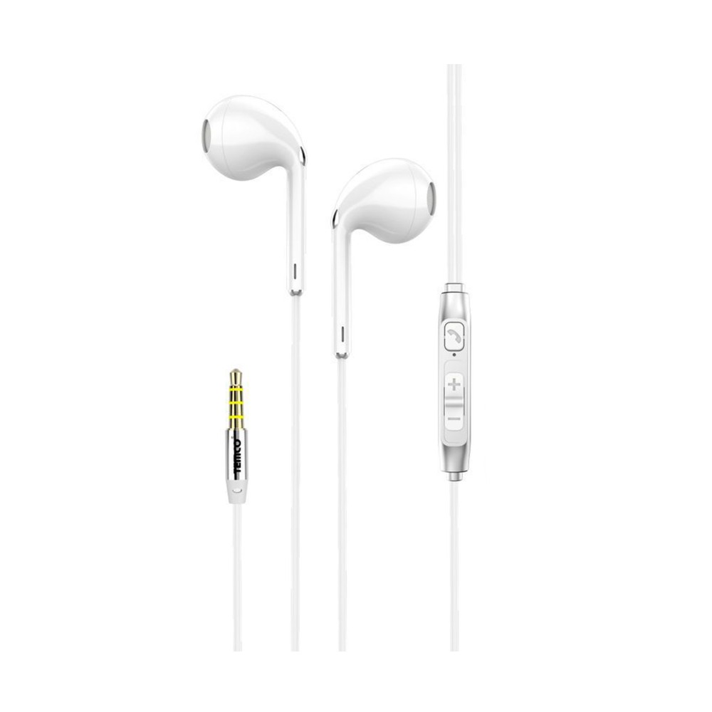 Auriculares estereo + microfono alta calidad ES04 / conexion jack 3.5mm / control botones / llamadas alta definicion blanco