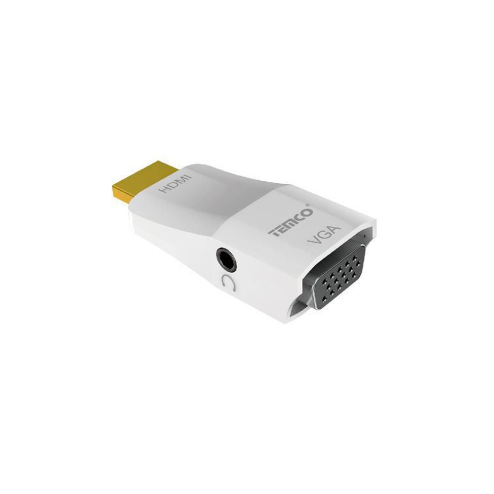 Adaptador HDMI (HDTV) a mini VGA + entrada audio / Compacto, versatil, facil uso