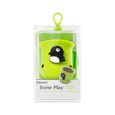 ALTAVOZ PORTÁTIL BLUETOOTH BONE PLAY PINGÜINO VERDE