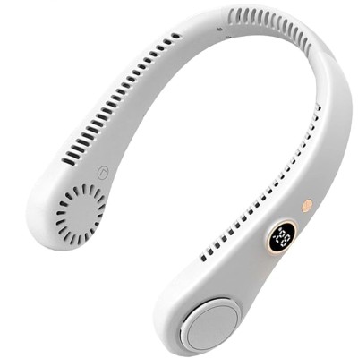 Ventilador abanico para cuello / pantalla LED indicadora / capacidad bateria 1500mAh
