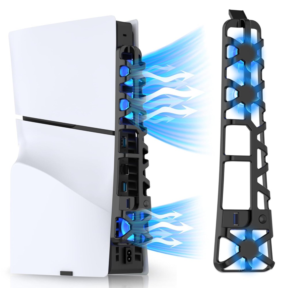 Refrigerador para PS-5 / tres ventiladores luces LED incliudas / control temperatura