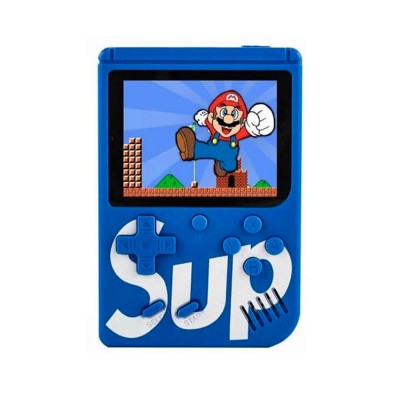 Consola super game box 400 juegos / conexión auriculares / salida TV / control volumen azul