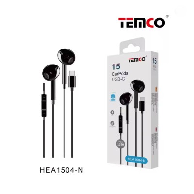 Auriculares con Cable USB-C TEMCO HEA1504-N
