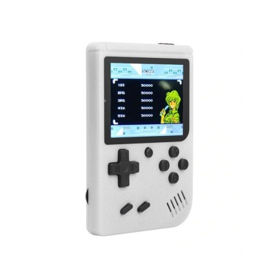 Consola super game box 400 juegos color blanco vista desde frente Consola super game box 400 juegos color blanco vista desde frente