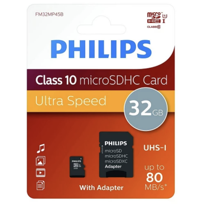 TARJETA MICROSD PHILIPS 32GB CLASS10