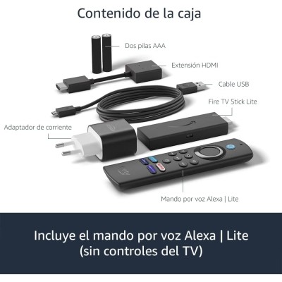 FIRE TV STICK LITE CON MANDO POR VOZ ALEXA