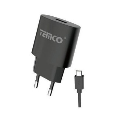 Pack cargador 2.1A + micro USB 2A / varios colores / 1 metro negro