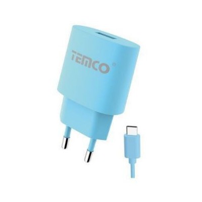 Pack cargador 2.1A + tipo C 2A / varios colores / 1 metro azul