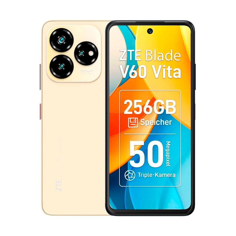 ZTE BLADE V60 VITA 4G / 6+256GB / trasera triple 50MP dorado detras y frente