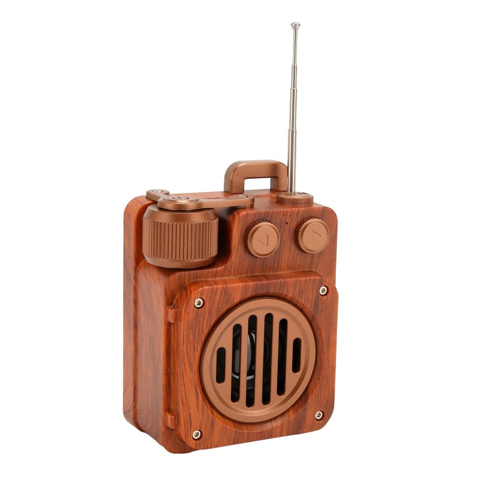 Mini radio vintage retro / USB / bluetooth / micro SD / FM / AUX /1200mAh frente